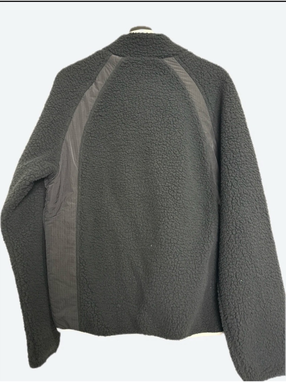 Jordan Black Sherpa Jacket with White Trim - Picture 3 of 6